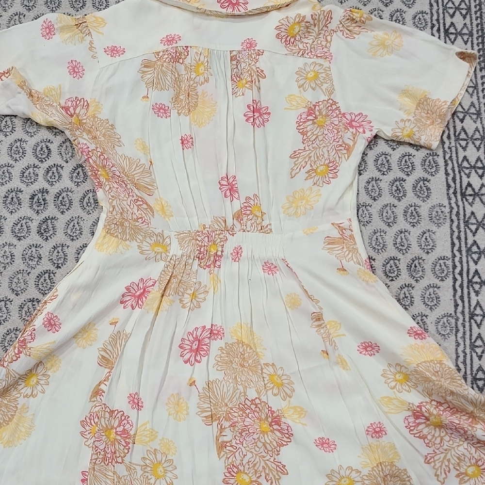 Free People Floral Mini Dress in Pink and Yellow - Picture 10 of 10